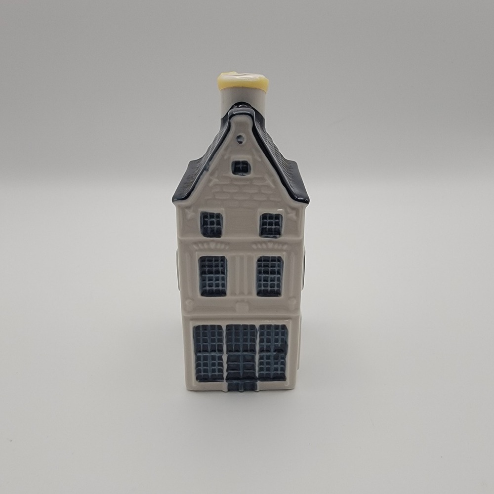 KLM Bols Delft Blue House #8 Dutch Bottle Empty 2014 Ceramic Miniature House
